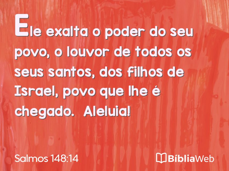 Salmos 148:14 em imagem para compartilhar