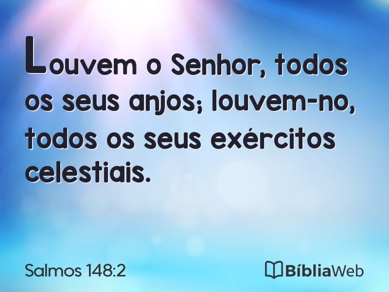 Salmos 148:2 em imagem para compartilhar