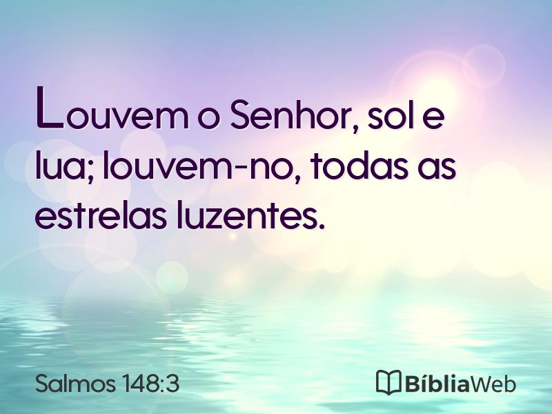 Salmos 148:3 em imagem para compartilhar