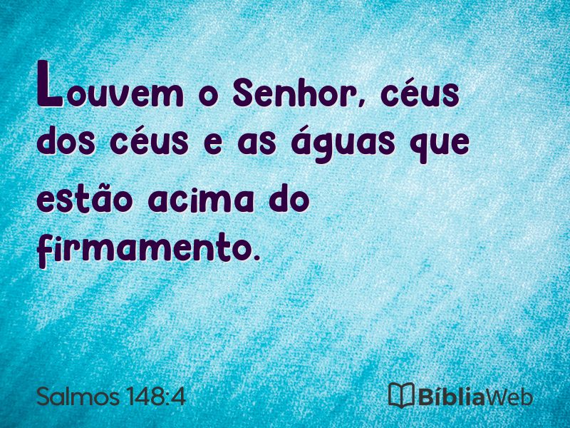 Salmos 148:4 em imagem para compartilhar