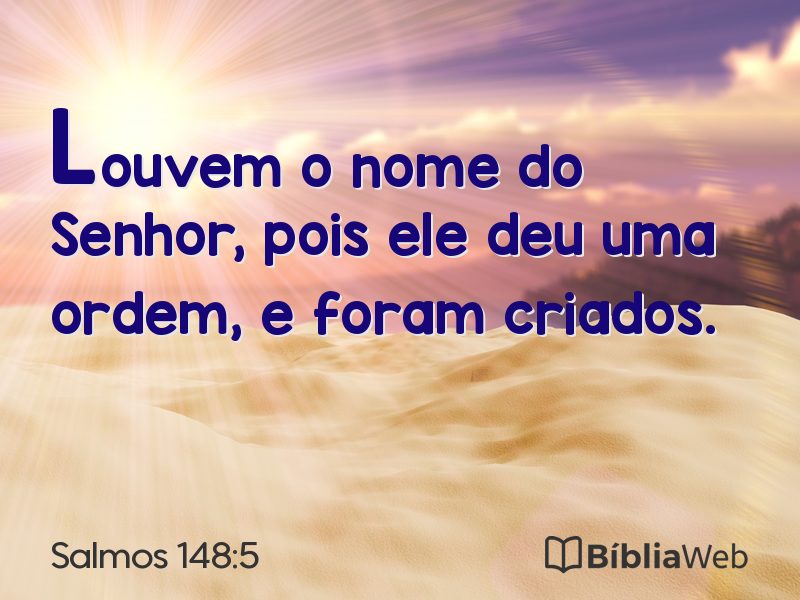 Salmos 148:5 em imagem para compartilhar