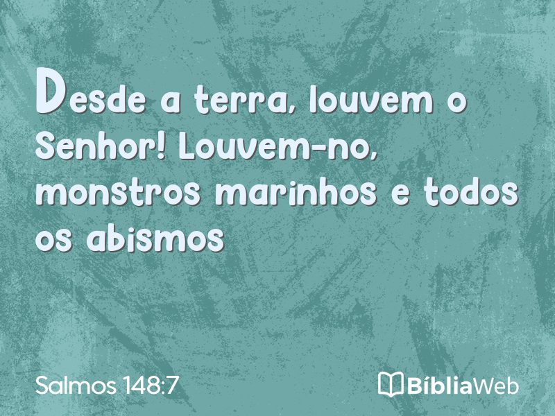 Salmos 148:7 em imagem para compartilhar