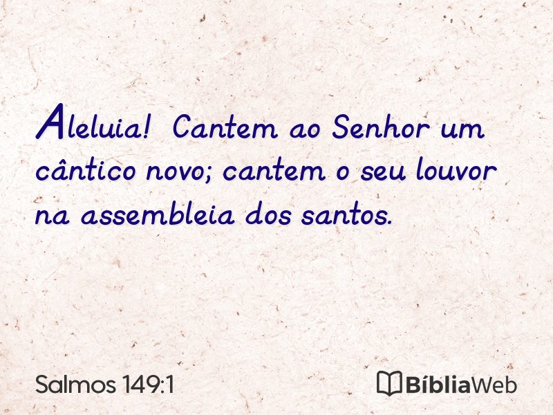 Salmos 149:1 em imagem para compartilhar