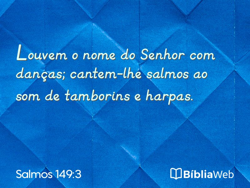 Salmos 149:3 em imagem para compartilhar