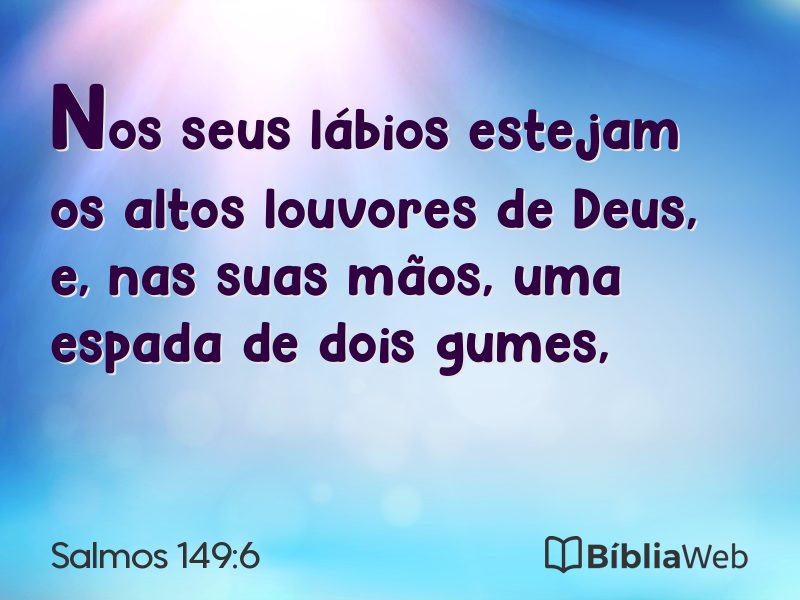 Salmos 149:6 em imagem para compartilhar