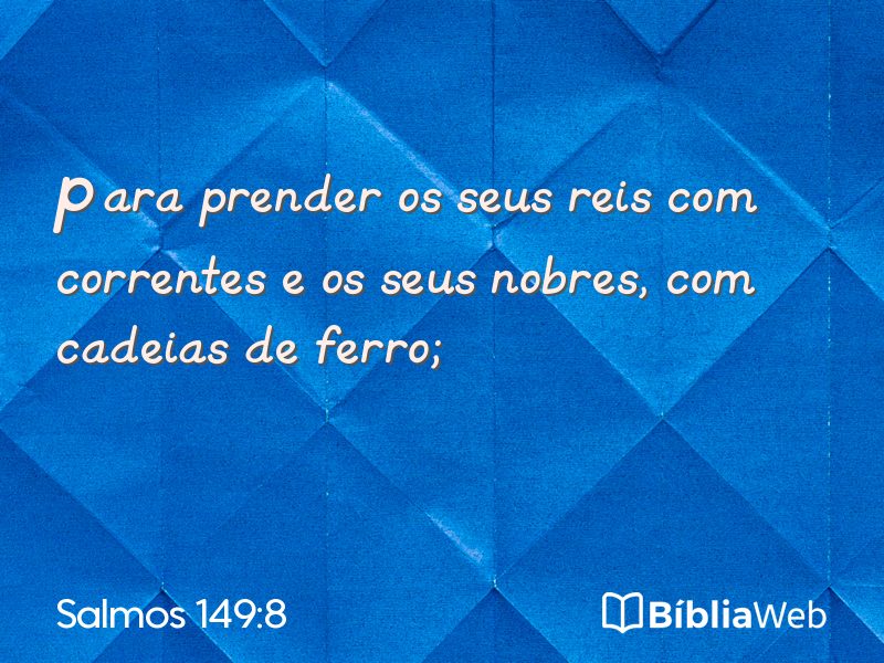 Salmos 149:8 em imagem para compartilhar