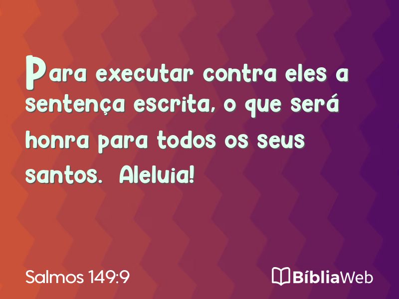 Salmos 149:9 em imagem para compartilhar