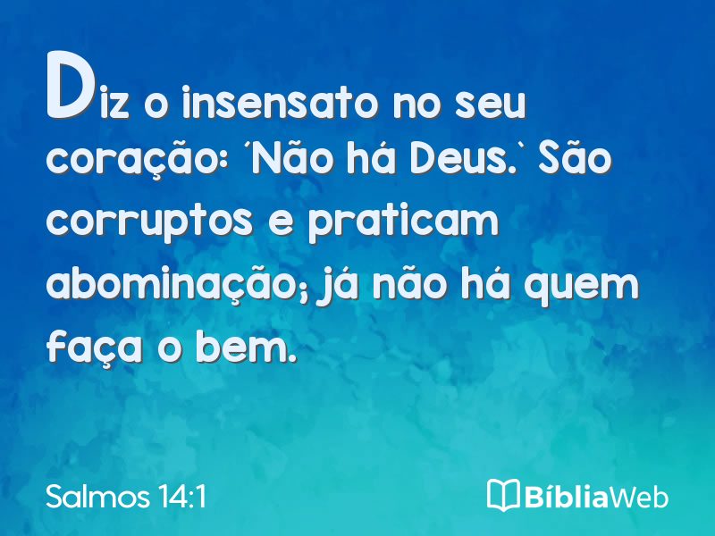 Salmos 14:1 em imagem para compartilhar