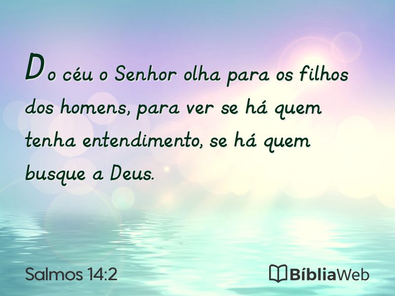Salmos 14:2 em imagem para compartilhar