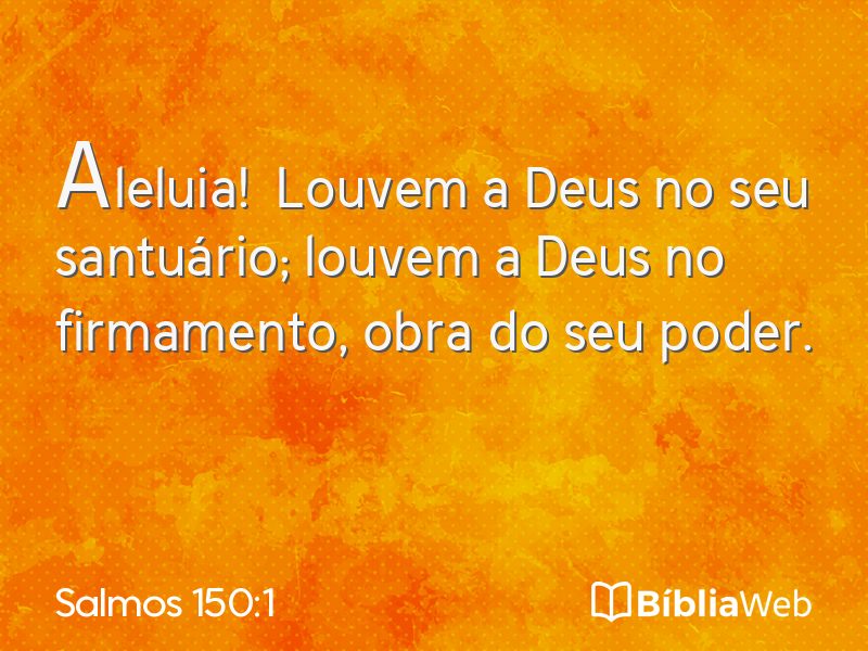 Salmos 150:1 em imagem para compartilhar