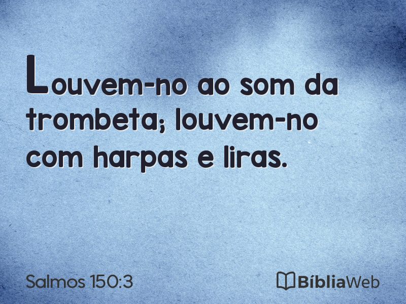 Salmos 150:3 em imagem para compartilhar