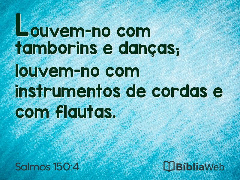 Salmos 150:4 em imagem para compartilhar