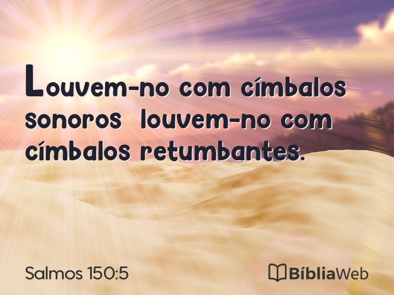 Salmos 150:5 em imagem para compartilhar