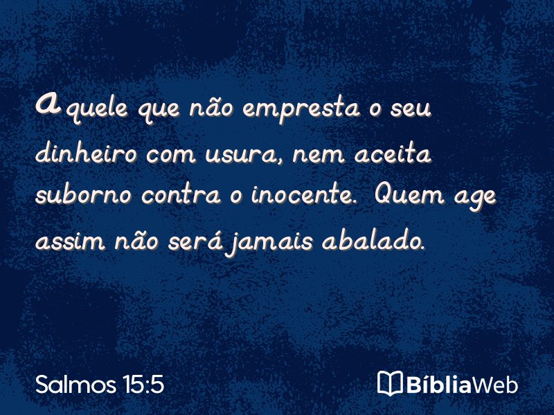 Salmos 15:5 em imagem para compartilhar