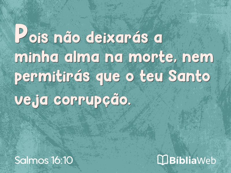 Salmos 16:10 em imagem para compartilhar