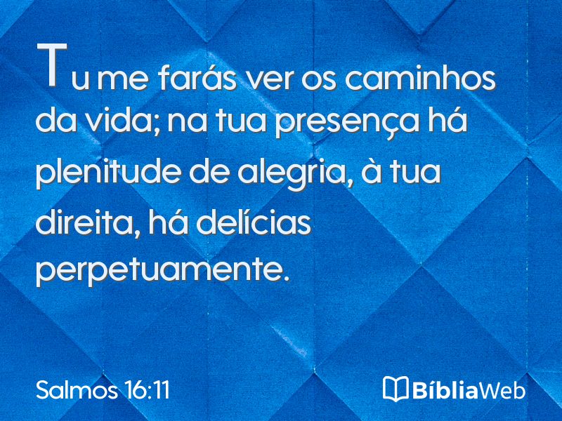 Salmos 16:11 em imagem para compartilhar