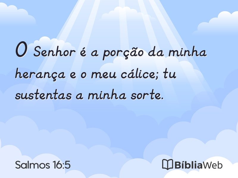 Salmos 16:5 em imagem para compartilhar