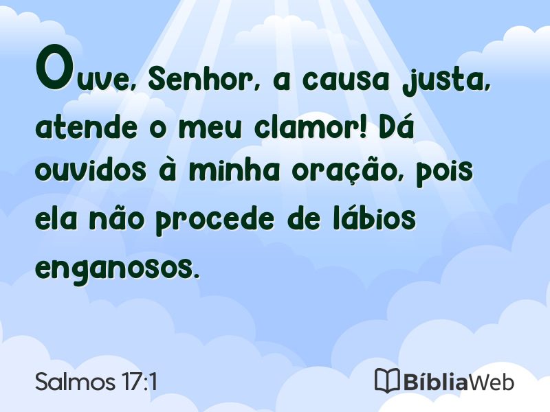 Salmos 17:1 em imagem para compartilhar