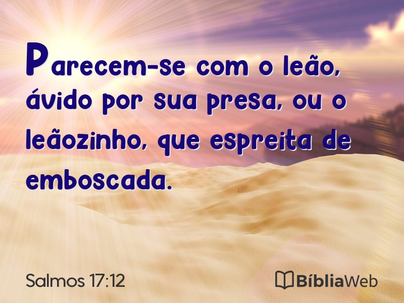 Salmos 17:12 em imagem para compartilhar