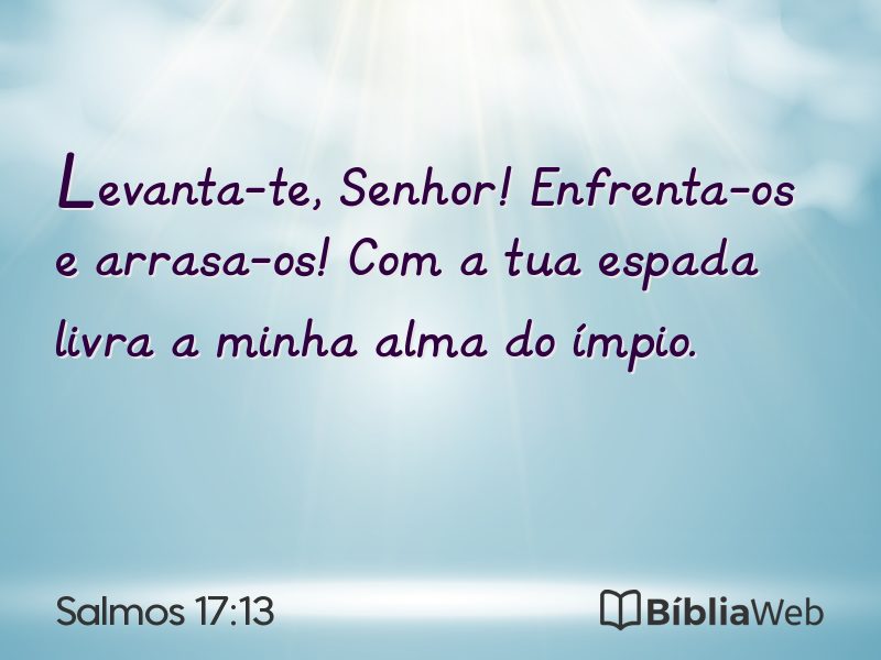 Salmos 17:13 em imagem para compartilhar