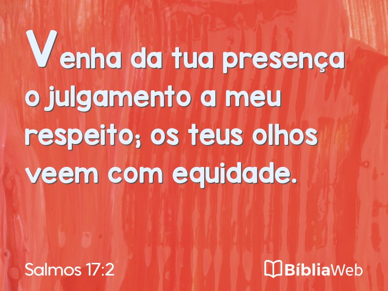 Salmos 17:2 em imagem para compartilhar
