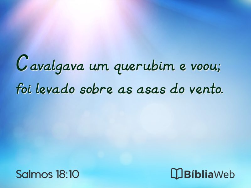 Salmos 18:10 em imagem para compartilhar