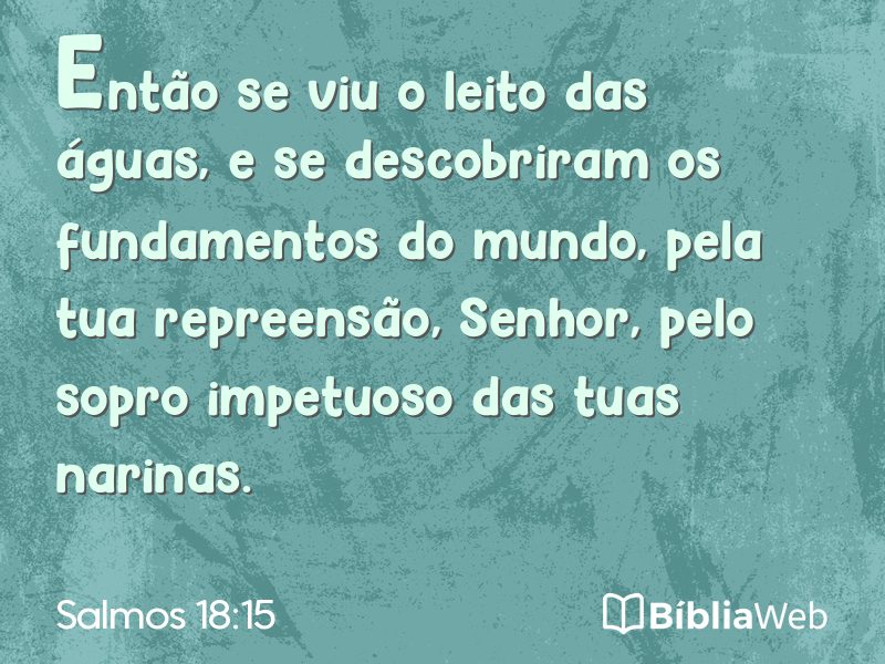 Salmos 18:15 em imagem para compartilhar