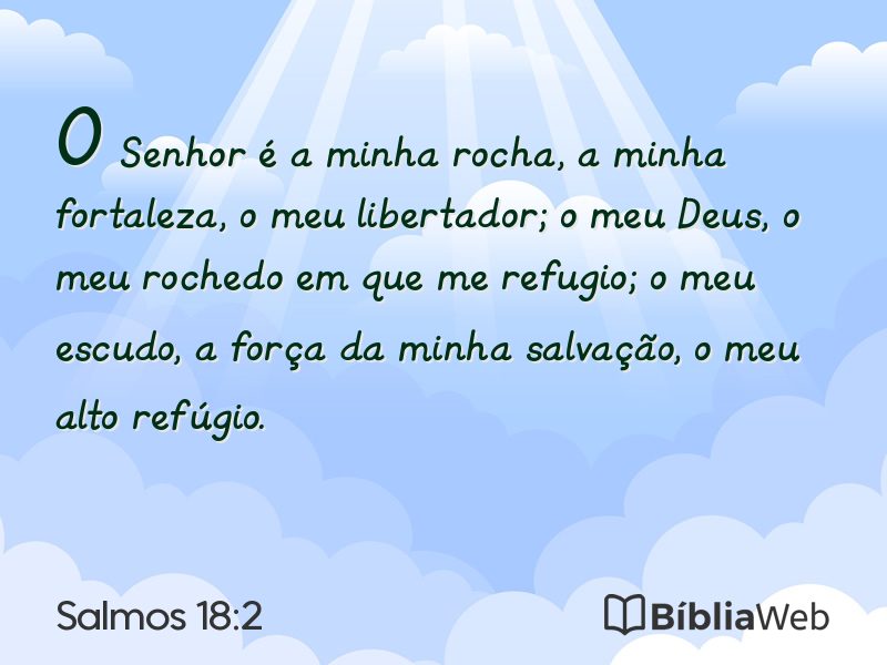 Salmos 18:2 em imagem para compartilhar