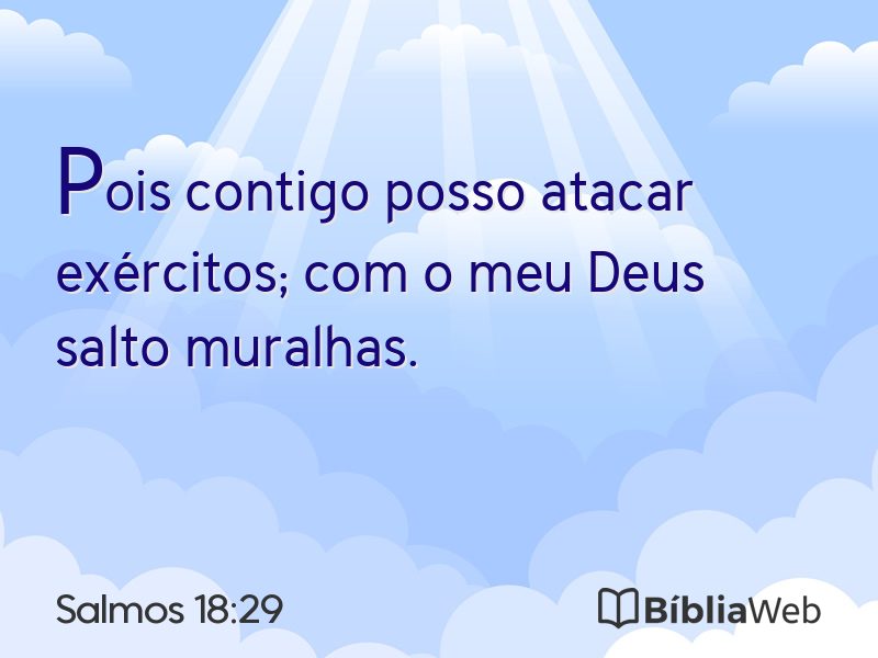 Salmos 18:29 em imagem para compartilhar
