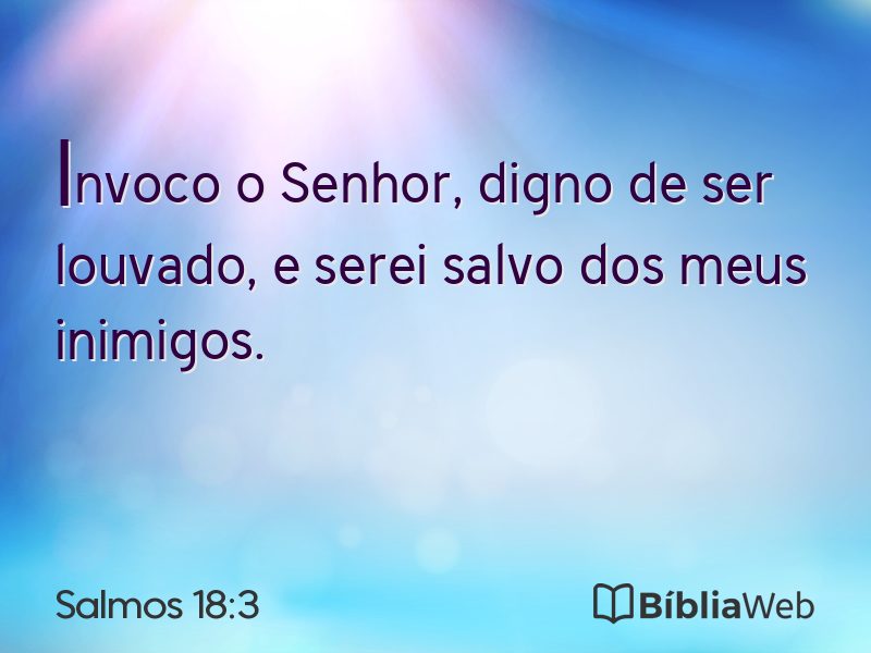 Salmos 18:3 em imagem para compartilhar