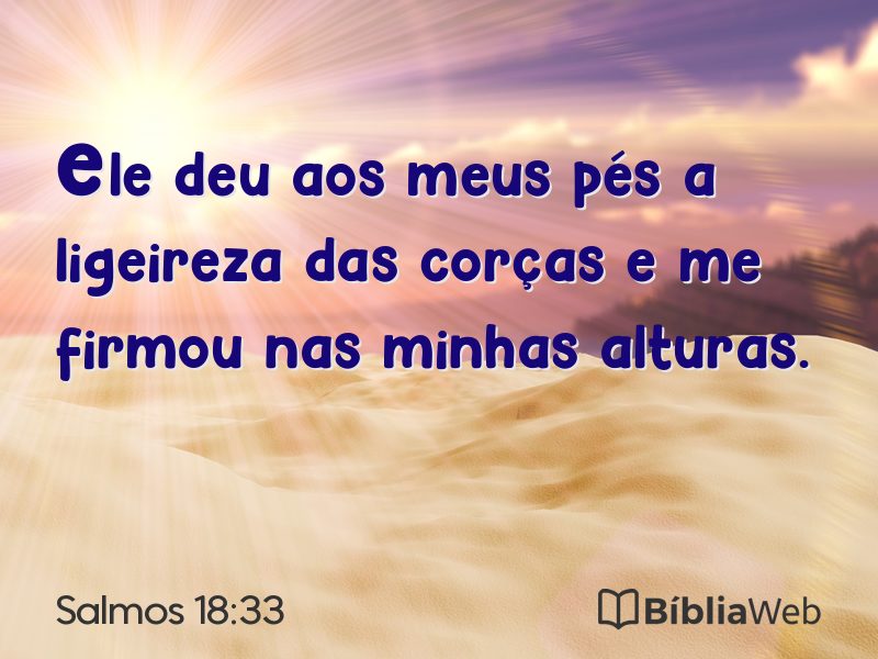 Salmos 18:33 em imagem para compartilhar
