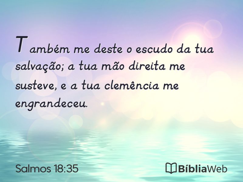 Salmos 18:35 em imagem para compartilhar