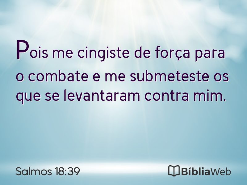 Salmos 18:39 em imagem para compartilhar