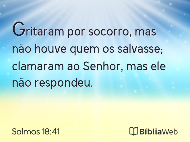 Salmos 18:41 em imagem para compartilhar