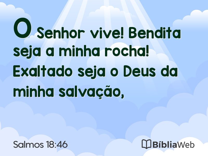 Salmos 18:46 em imagem para compartilhar