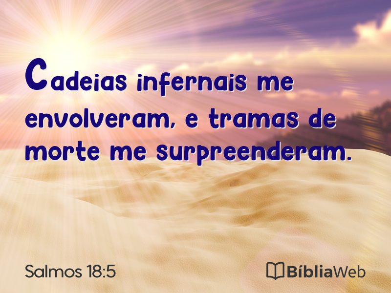 Salmos 18:5 em imagem para compartilhar