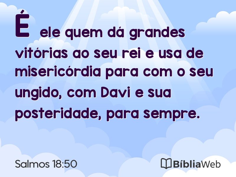 Salmos 18:50 em imagem para compartilhar