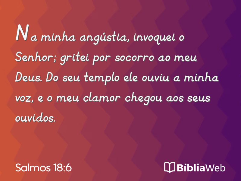Salmos 18:6 em imagem para compartilhar