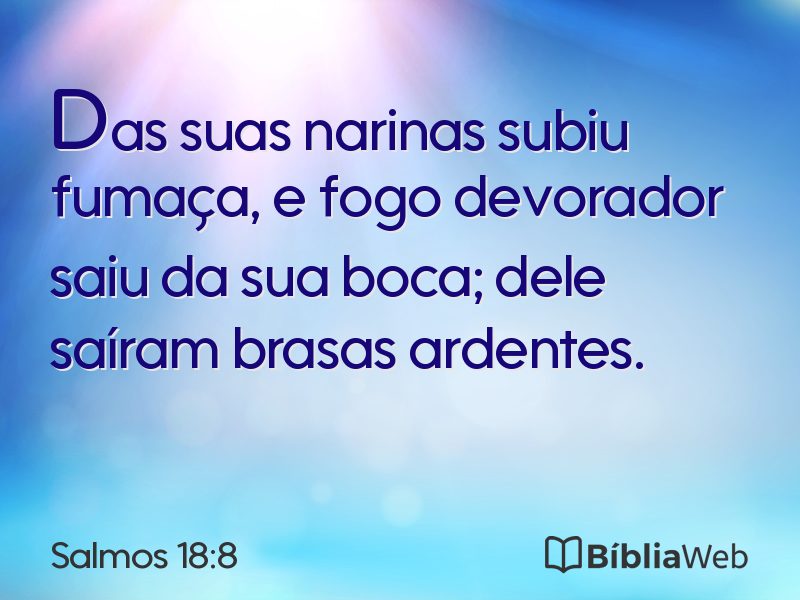 Salmos 18:8 em imagem para compartilhar