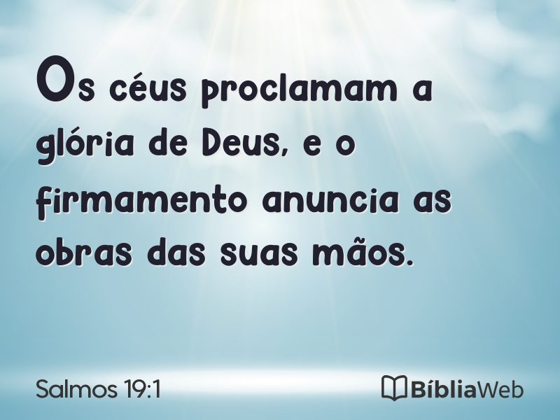 Salmos 19:1 em imagem para compartilhar