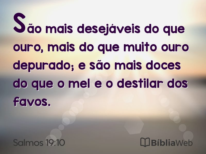 Salmos 19:10 em imagem para compartilhar
