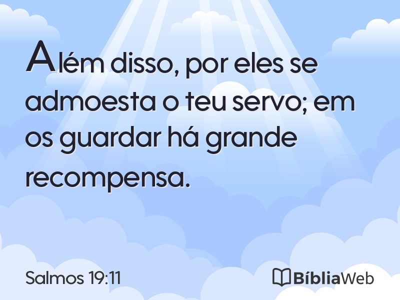 Salmos 19:11 em imagem para compartilhar