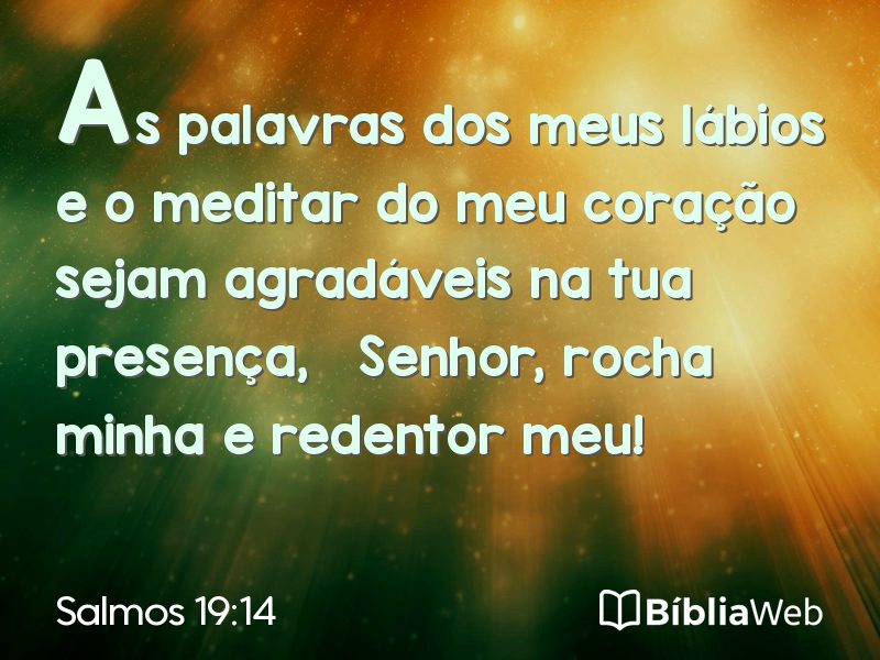 Salmos 19:14 em imagem para compartilhar