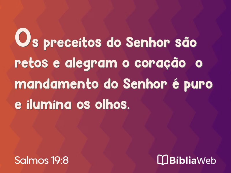 Salmos 19:8 em imagem para compartilhar