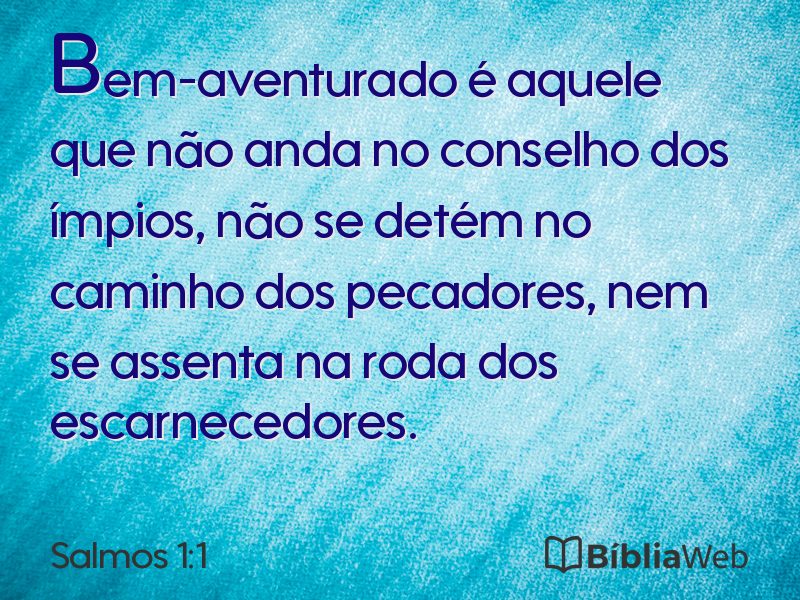 Salmos 1:1 em imagem para compartilhar