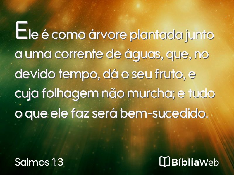 Salmos 1:3 em imagem para compartilhar