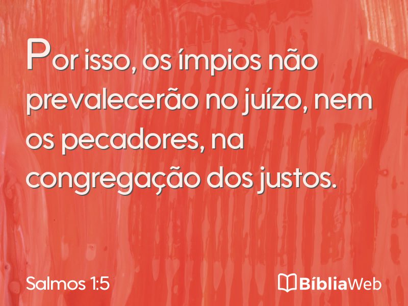 Salmos 1:5 em imagem para compartilhar