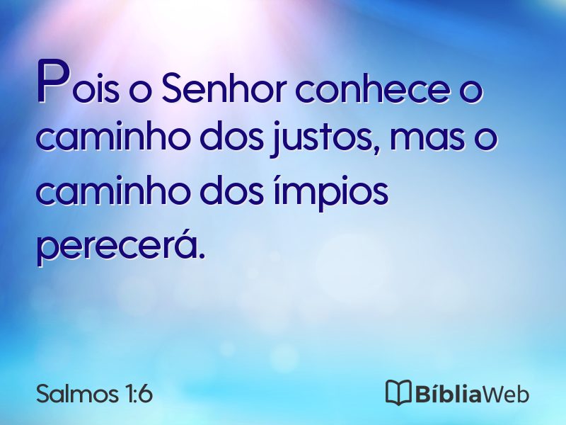 Salmos 1:6 em imagem para compartilhar