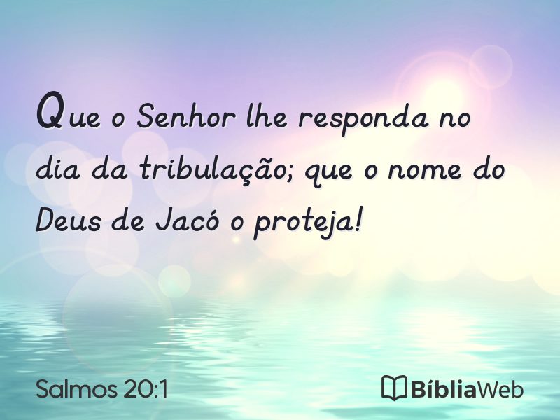 Salmos 20:1 em imagem para compartilhar