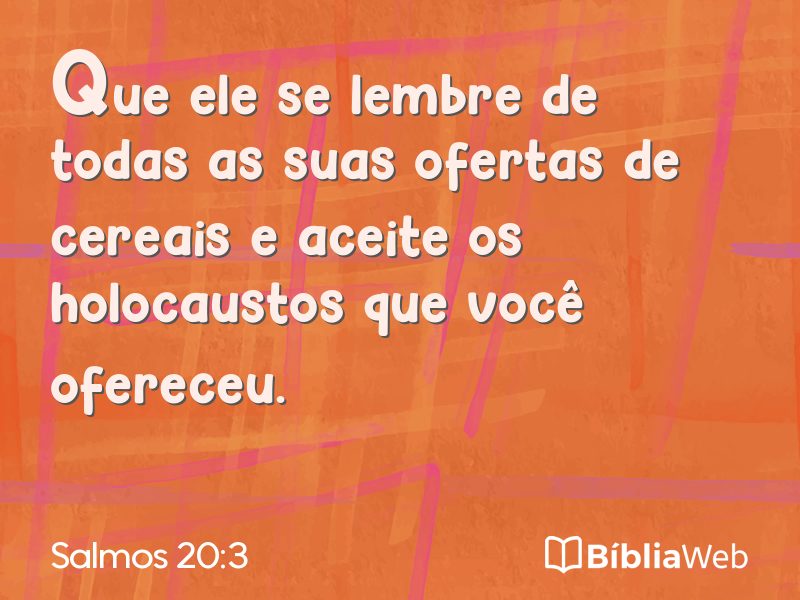 Salmos 20:3 em imagem para compartilhar